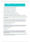 CONS 127 Midterm Exam Questions And Answers Rated 100&percnt; Correct&excl;&excl;&excl;