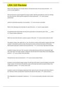 LRA 110 Review QUESTIONS AND 100&percnt; CORRECT  ANSWERS 2025