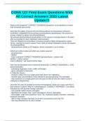 CONS 127 Final Exam Questions With All Correct Answers 2025 Latest Update&excl;&excl;&excl;