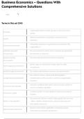 Business Economics &ndash; Questions With Comprehensive Solutions