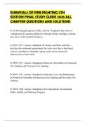 ESSENTIALS OF FIRE FIGHTING 7TH EDITION FINAL STUDY GUIDE 2026 ALL CHAPTER QUESTIONS AND SOLUTIONS