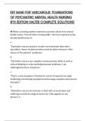 EST BANK FOR VARCAROLIS&rsquo; FOUNDATIONS OF PSYCHIATRIC MENTAL HEALTH NURSING 8TH EDITION HALTER COMPLETE SOLUTIONS