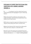 EVEXAM24 EV EXPERT PRACTICE EXAM 2026 QUESTIONS WITH VERIFIED ANSWERS GRADED A&plus;
