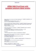 APMA 3080 Final Exam with complete solutions latest version&period;