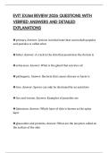 EVIT EXAM REVIEW 2026 QUESTIONS WITH VERIFIED ANSWERS AND DETAILED EXPLANATIONS