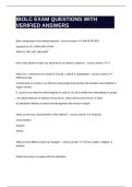 IBOLC EXAM QUESTIONS WITH VERIFIED ANSWERS