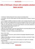 BIOL 2100 Exam 3 Exam with complete solutions latest version&period;