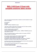 BIOL 2100 Exam 5 Exam with complete solutions latest version&period;