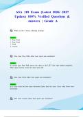ASA 118 Exam &lpar;Latest 2026&sol; 2027 Update&rpar; 100&percnt; Verified Questions & Answers &vert; Grade A