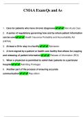 CMAA Exam Full Practice Questions with Verified Solutions PDF