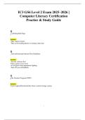IC3 GS6 Level 2 Exam 2025&ndash;2026 with this comprehensive computer literacy certification practice and study guide&period; Includes full practice questions with verified solutions