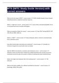 MTS &lpar;IWTC Study Guide Version&rpar; with correct answers