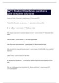 IWTC Student Handbook questions with complete solutions