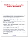 BCMB 406A Exam with complete solutions latest version&period;