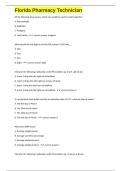 Florida Pharmacy Technician exam questions 