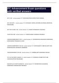 ITC Advancement Exam questions with verified answers