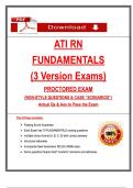 ATI RN Fundamentals Proctored Exam &lpar;3 Versions&rpar; 2026 &lpar;NGN-Style Questions & Case Scenarios&rpar; &ndash; Actual Qs & Ans with Rationales &ndash; Instant Download PDF &ndash; Guaranteed Pass