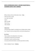 DATA GOVERNANCE EXAM 1 REVIEW QUESTIONS & ANSWERS RATED 100&percnt; CORRECT&period;