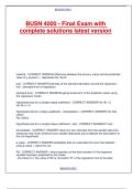 BUSN 4000 - Final Exam with complete solutions latest version&period;