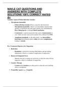 NAVLE CAT QUESTIONS AND ANSWERS WITH COMPLETE SOLUTIONS 100&percnt; CORRECT RATED A&plus;