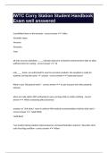 IWTC Corry Station Student Handbook Exam well answered