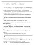 PHN 102 EXAM 4 QUESTIONS & ANSWERS