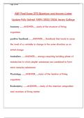 Anatomy & Physiology Final Exam 2025 - 370 Practice Questions & Answers