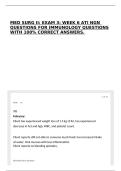MED SURG II&colon; EXAM 3&colon; WEEK 6 ATI NGN QUESTIONS FOR IMMUNOLOGY QUESTIONS WITH 100&percnt; CORRECT ANSWERS&period;