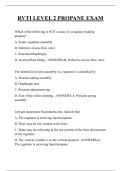 RVTI LEVEL 2 PROPANE EXAM QUESTIONS AND ANSWERS 2025