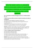 MHA 702 EXAM 1 &lpar;CHS 1&ndash;3&comma; GOLEMAN  ARTICLE&rpar; 2025&sol;2026 COMPLETE QUESTIONS  AND DETAILED ANSWERS WITH RATIONALES  &vert;&vert; 100&percnt; GUARANTEED PASS <LATEST  VERSION>