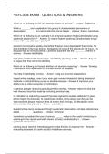PSYC 304 EXAM 1 QUESTIONS & ANSWERS