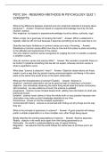 PSYC 304 - RESEARCH METHODS IN PSYCHOLOGY QUIZ 1 CONCEPTS
