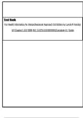 Test Bank For Health Informatics An Interprofessional Approach 3rd Edition by Lynda R Hardy&vert;&vert;ISBN NO&colon;10&comma;0323829597&vert;&vert;ISBN NO&colon;13&comma;978-0323829595&vert;&vert;All Chapters&vert;&vert;Complete Guide A&plus;