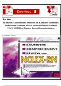 Test Bank for Saunders Comprehensive Review for the NCLEX-RN&reg; Examination&comma; 9th Edition by Linda Anne Silvestri and Angela Silvestri Complete Questions and Answers Pass Guaranteed