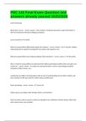 PSC 142 Final Exam Question and answers already passed 2025&sol;2026