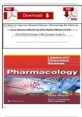 Test Bank For Lippincott Illustrated Reviews&colon; Pharmacology 8th Edition by Karen Whalen&vert;&vert;ISBN NO&colon;10&comma;1975170555&vert;&vert;ISBN NO&colon;13&comma;978-1975170554&vert;&vert;Chapter 1-48&vert;&vert;Complete Guide A&plus;&period;