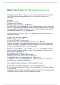 NSG 100 Exam &num;1 Review Questions Questions & Answers Already Graded A&plus;