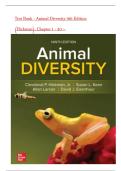 Test Bank - Animal Diversity 9th Edition &lpar;Hickman&rpar;&comma; Chapter 1 - 20 > Latest 2025 &vert;&vert;Ace your exam