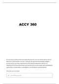 ACCY 360 EXAM 1 QUESTIONS AND VERIFIED ANSWERS