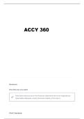 ACCY 360 EXAM 1 ESSAY QUESTIONS AND VERIFIED ANSWERS