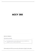 ACCY 360 EXAM 2 QUESTIONS AND VERIFIED ANSWERS