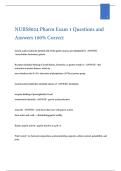 NURS8024 Pharmacology Exam 1 &ndash; Latest Questions with 100&percnt; Correct Answers &lpar;Comprehensive Study Material&rpar;