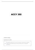 ACCY 360 FINAL QUESTIONS AND VERIFIED ANSWERS