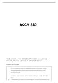 ACCY 360 EXAM 2 ESSAY QUESTIONS AND VERIFIED ANSWERS