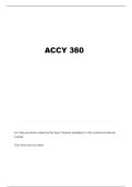 ACCY 360 EXAM 2 QUESTIONS AND VERIFIED ANSWERS