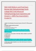 NSG 5140 Advanced Pathophysiology &ndash;Final Exam Questions And Correct Answers &lpar;Verified Answers&rpar; Plus Rationales 2026 Q&A &vert; Instant Download Pdf