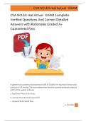 CVA NCLEX real Actual   EXAM Complete  Verified Questions And Correct Detailed  Answers with Rationales Graded A&plus;  Guaranteed Pass  
