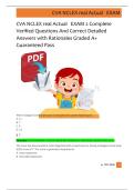 CVA NCLEX real Actual   EXAM 2 Complete  Verified Questions And Correct Detailed  Answers with Rationales Graded A&plus;  Guaranteed Pass  