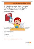 CVA NCLEX real Actual   EXAM 3 Complete  Verified Questions And Correct Detailed  Answers with Rationales Graded A&plus;  Guaranteed Pass 