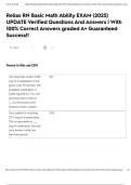 Relias RN Basic Math Ability EXAM &lpar;2025&rpar; UPDATE Verified Questions And Answers &vert; With 100&percnt; Correct Answers graded A&plus; Guaranteed Success&excl;&excl;